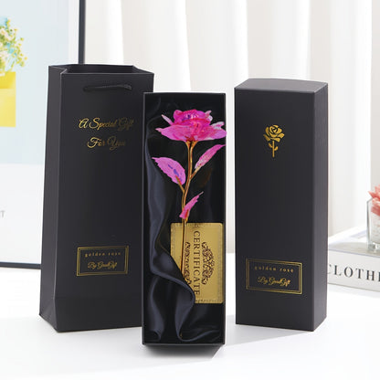 Rosa decorativa in confezione regalo – Idea regalo romantica per donna – Oggetto d’ornamento elegante