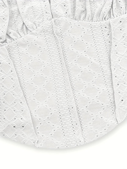 Bustier femenino estilo corsé bordado elegante para primavera y verano