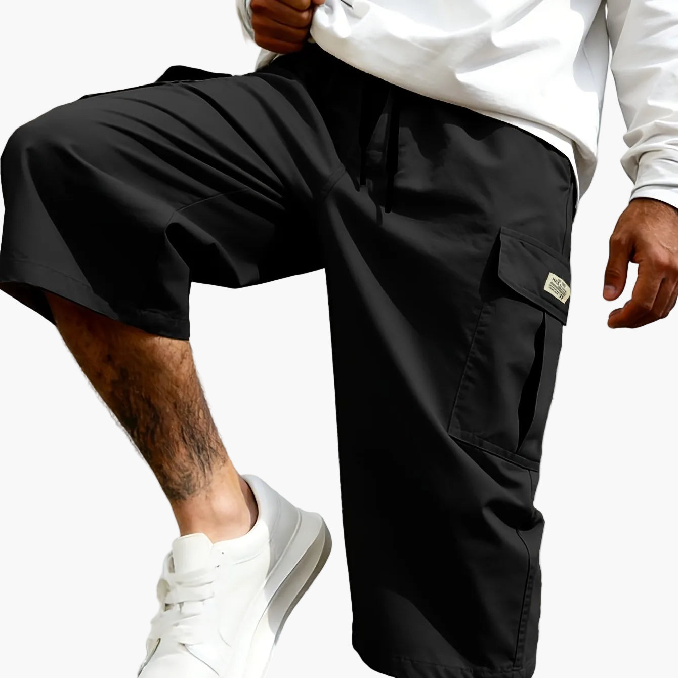 Bermuda cargo décontractée pour homme, style urbain polyvalent