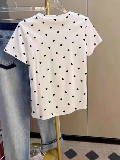 T-shirt femme à pois style élégant pour un look décontracté chic