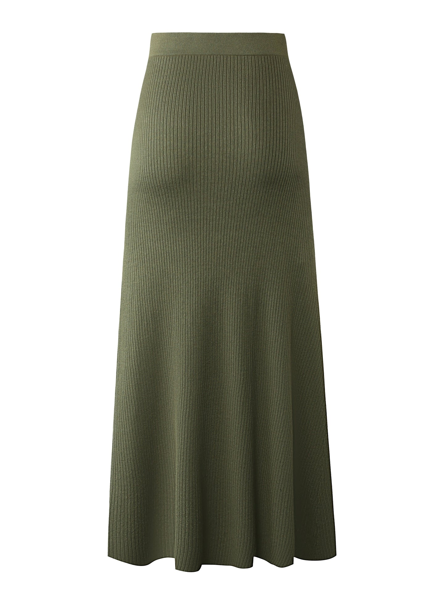 Falda larga mujer talle alto estilo casual elegante con cinturón