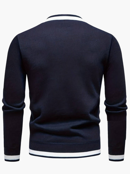 Pull à col rond homme style casual pour sorties nocturnes
