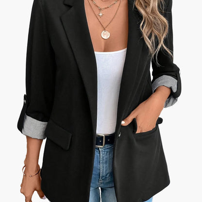 Veste Blazer Femme Élégant Style Professionnel Polyvalent