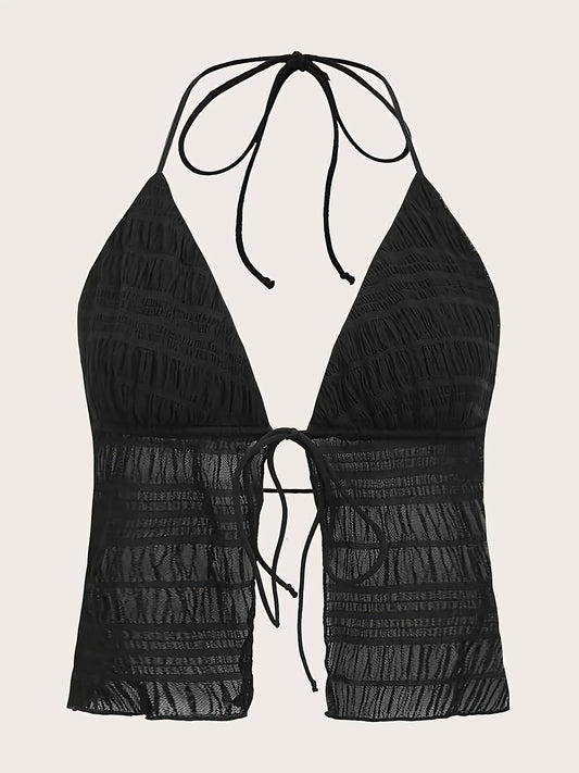 Top Camisole Femme Style Halter Chic Soirée et Plage