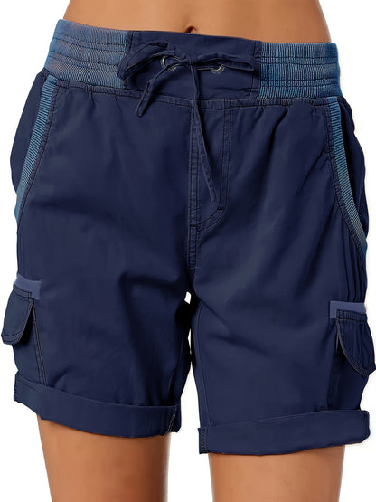 Shorts casual da donna stile cargo con tasche e coulisse – Ideali per l'estate e il tempo libero