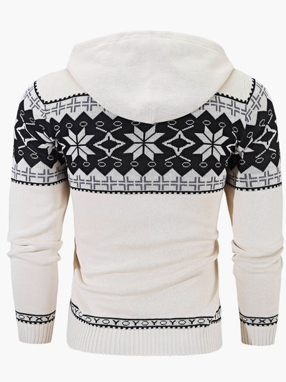 Hoodie de Noël à motif nordique pour homme, style casual automne/hiver
