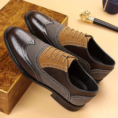 Men's Dress Shoes Elegant Brogue Style for Business and Formal Occasions