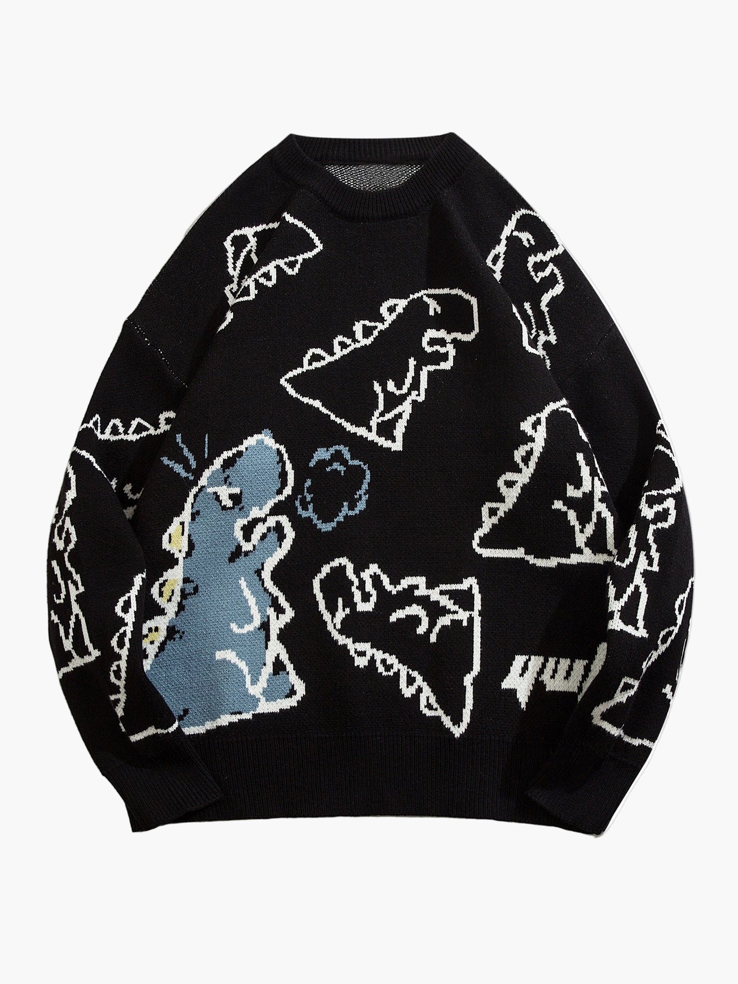 Pull-over décontracté motif dinosaure pour homme adolescent – style streetwear tendance