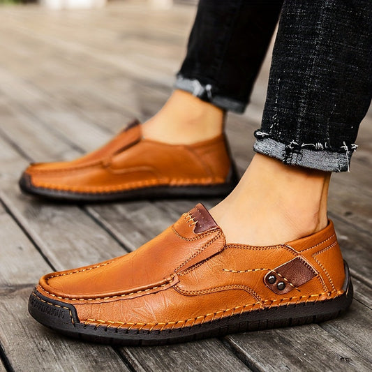 Męskie mokasyny w stylu vintage na co dzień