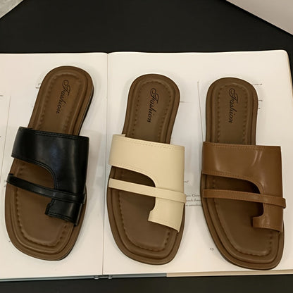 Sandali bassi casual da donna, stile chic, ideali per l'estate