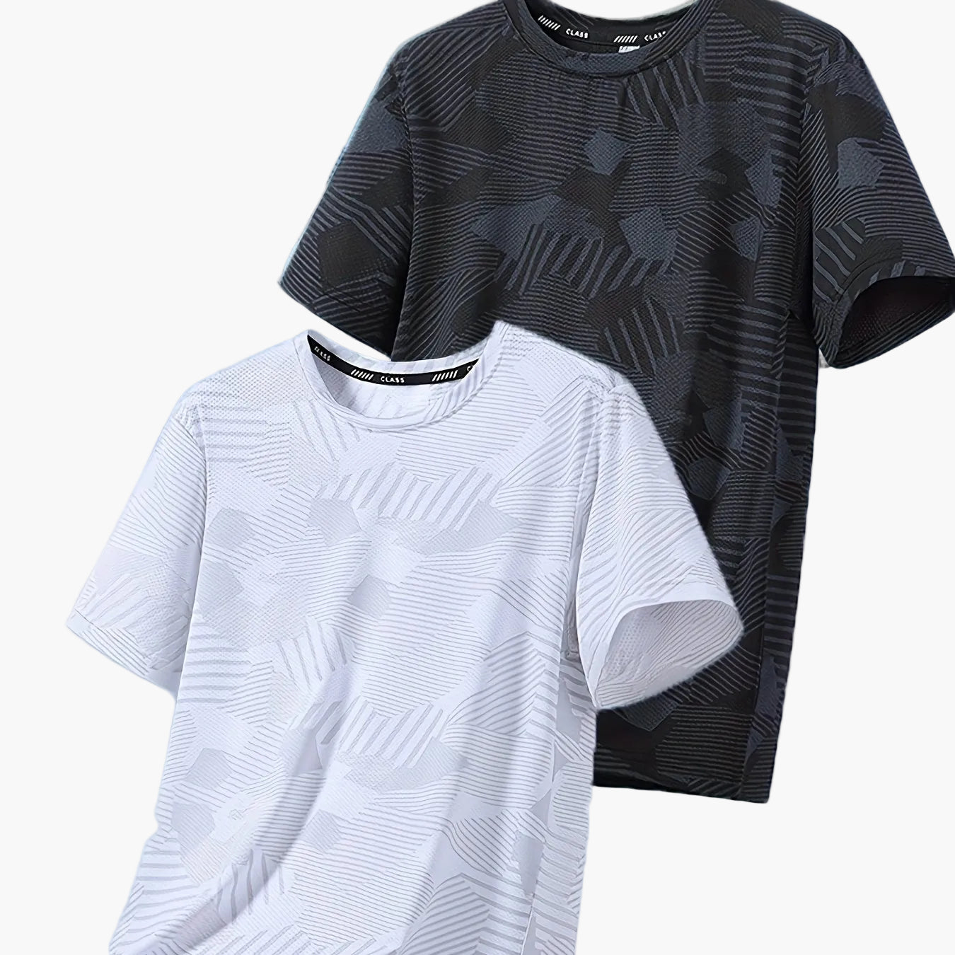 Camiseta casual para hombre estilo tropical transpirable de manga corta - Pack de 2, ideal para el verano
