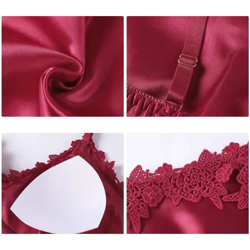 Completo da Notte 5 Pezzi Donna Elegante Stile Kimono e Biancheria per Casa e Relax