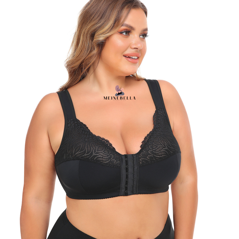 Marie – Soutien-gorge sans armatures avec fermeture frontale et dentelle