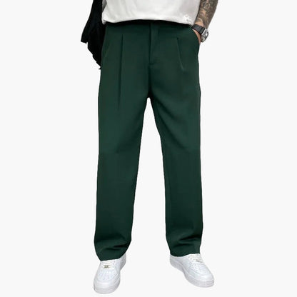 Pantaloni larghi da uomo stile cittadino elegante – Taglio ampio alla moda per un aspetto moderno