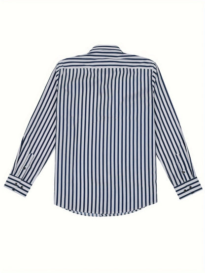 Camisa de rayas estilo casual para hombre – Ideal para salidas y ocasiones informales