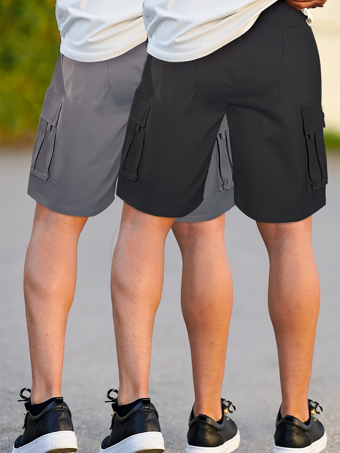 Shorts cargo décontractés pour homme 2 pièces, style urbain et polyvalent, idéals pour loisirs et activités extérieures