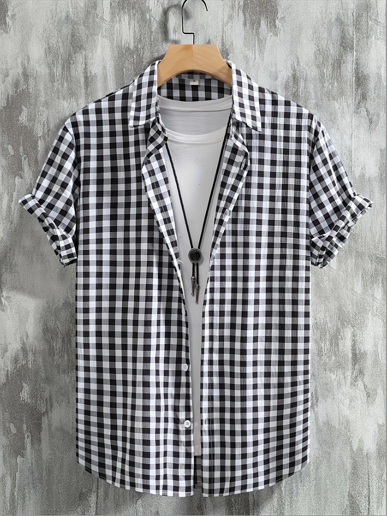 Casual Plaid Shirt for Men Versatile Urban Style