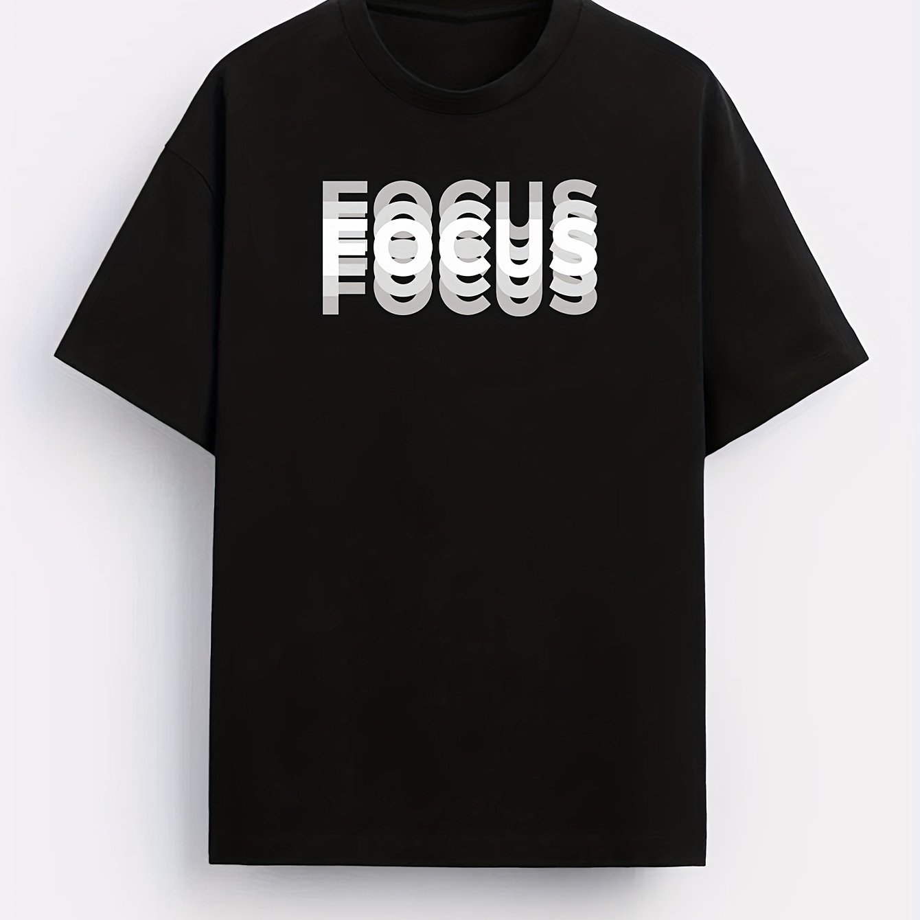 T-shirt Homme Style Moderne avec Motif "FOCUS" – Look Urbain et Inspirant