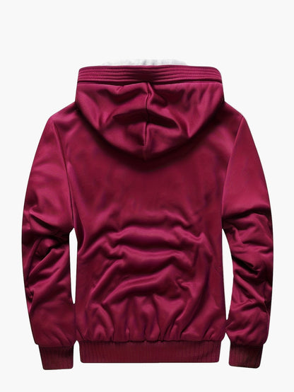 Veste à capuche chaude décontractée pour homme style hiver
