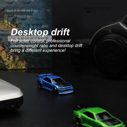 RC Driftauto 1:76 voor volwassenen en tieners – Model C64, turbo stijl, ideaal voor tafelraces en driften
