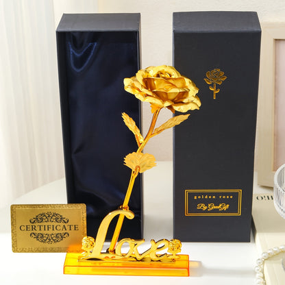 Rosa decorativa in confezione regalo – Idea regalo romantica per donna – Oggetto d’ornamento elegante