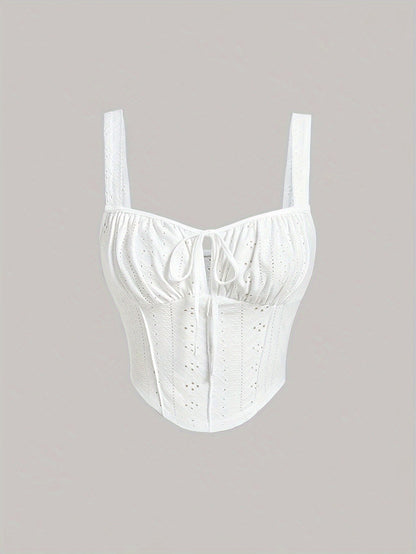 Bustier femenino estilo corsé bordado elegante para primavera y verano