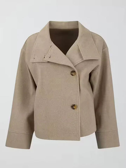 Manteau court à double boutonnage style élégant pour femme - Veste moderne mi-saison