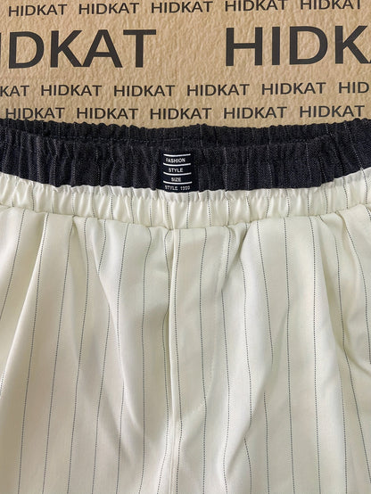 Pantalon ample à rayures pour homme style détente élégance moderne