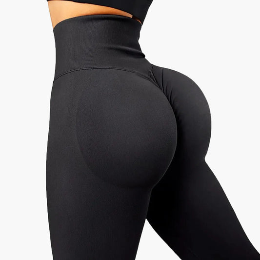 Legging push-up seamless taille haute femme, effet galbant, idéal fitness et yoga