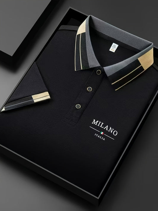 Elegante herenpolo in Italiaanse stijl MILANO voor een casual chique look