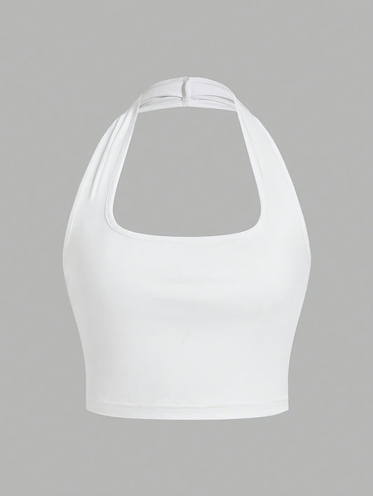 Débardeur dos nu femme - Style casual avec col halter pour l'été