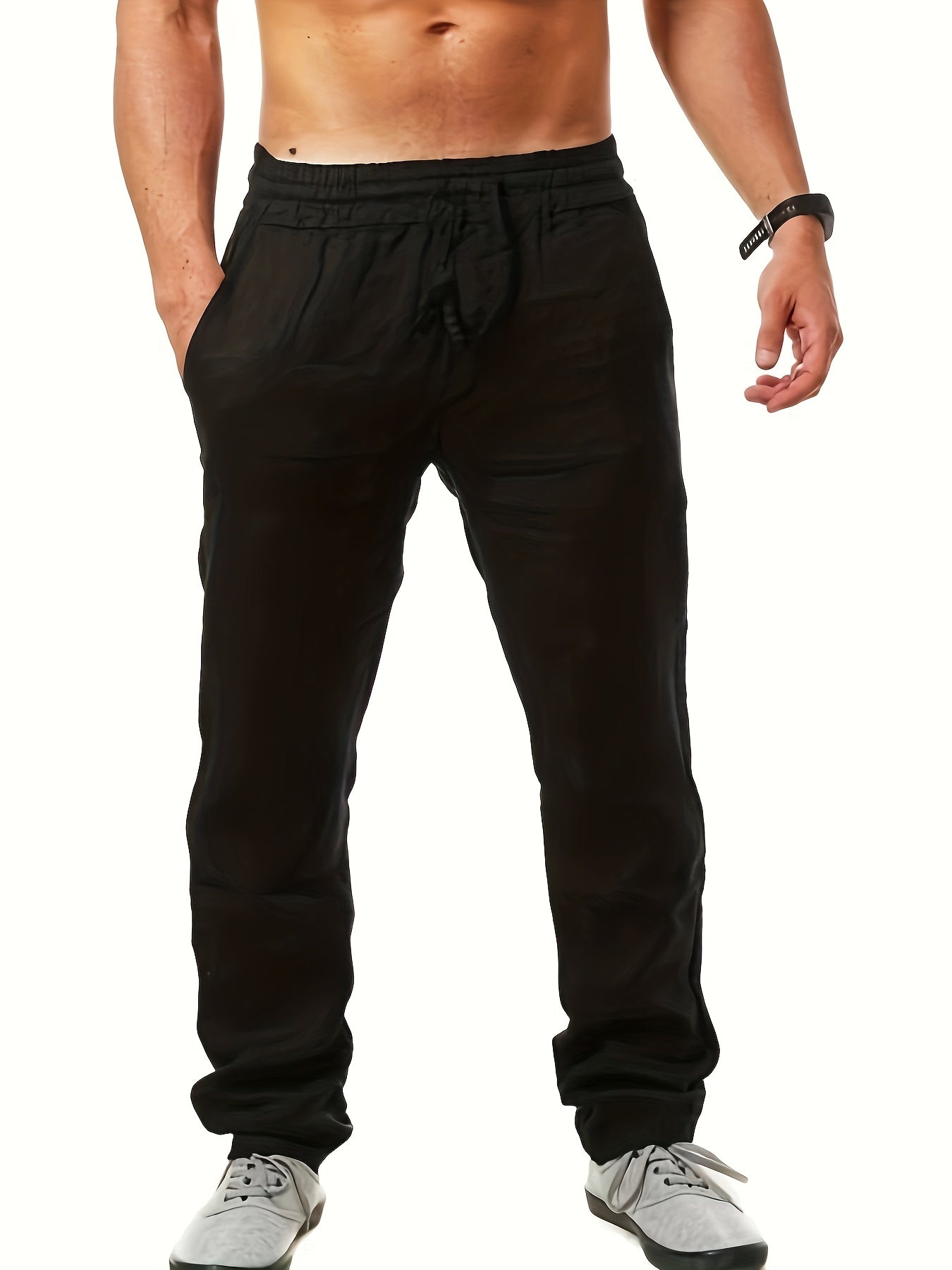 Heren casual joggingbroek met rechte pijpen voor de zomer