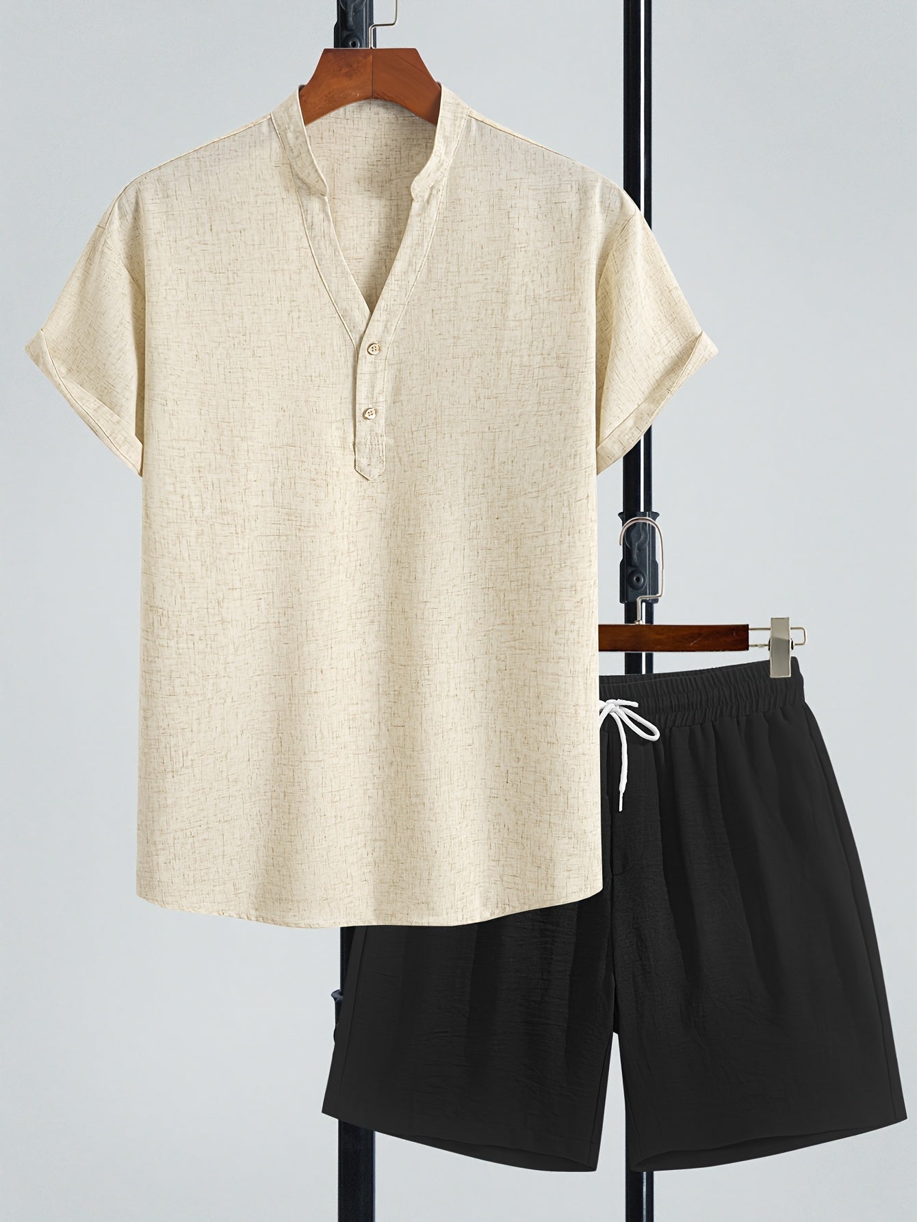 Ensemble Décontracté Homme Deux Pièces Style Moderne pour Été et Loisirs