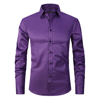 Kirk – Chemise Slim Fit à Manches Longues et Couleur Unie