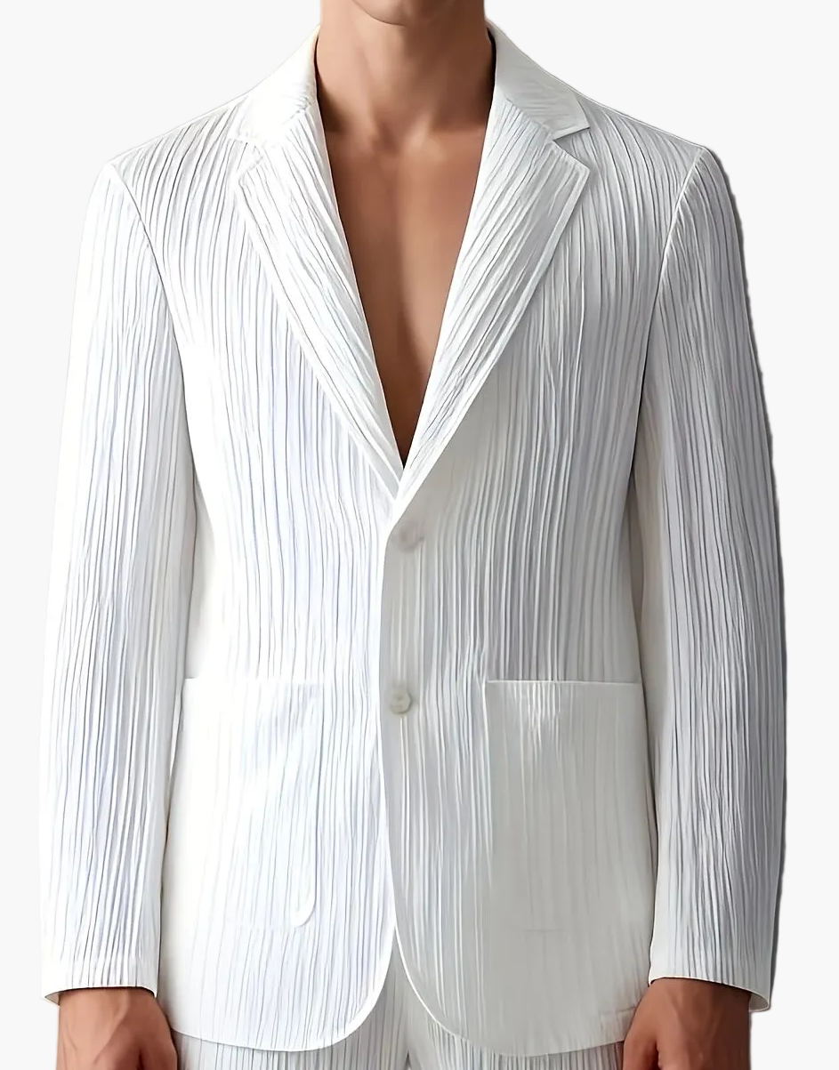 Elegante herencolbert met strepen in casual stijl voor lente/zomer