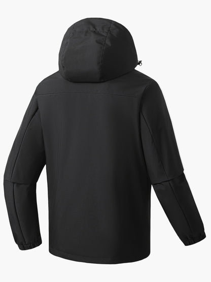 Veste Softshell Homme 3-en-1 à Capuche Style Urbain Décontracté