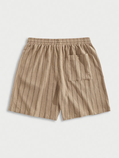 Shorts décontractés à rayures pour homme, style urbain tendance, idéals loisirs et sport