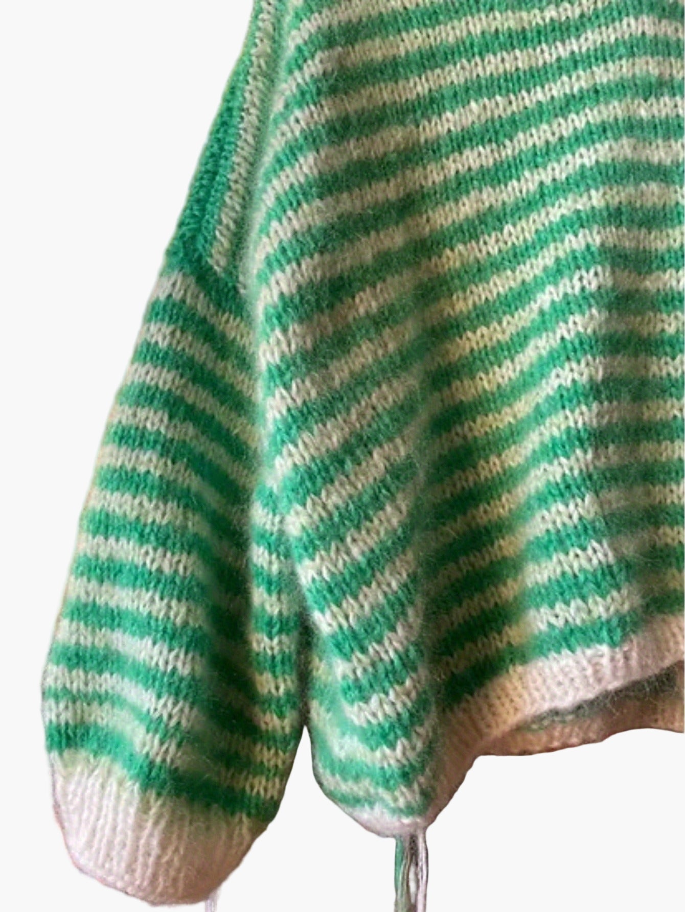 Pull oversize à rayures style décontracté pour femme - Idéal automne/hiver