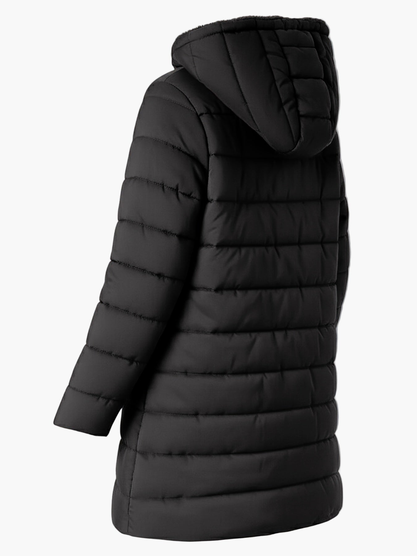 Manteau d'hiver élégant pour femme à capuche large – Style matelassé urbain