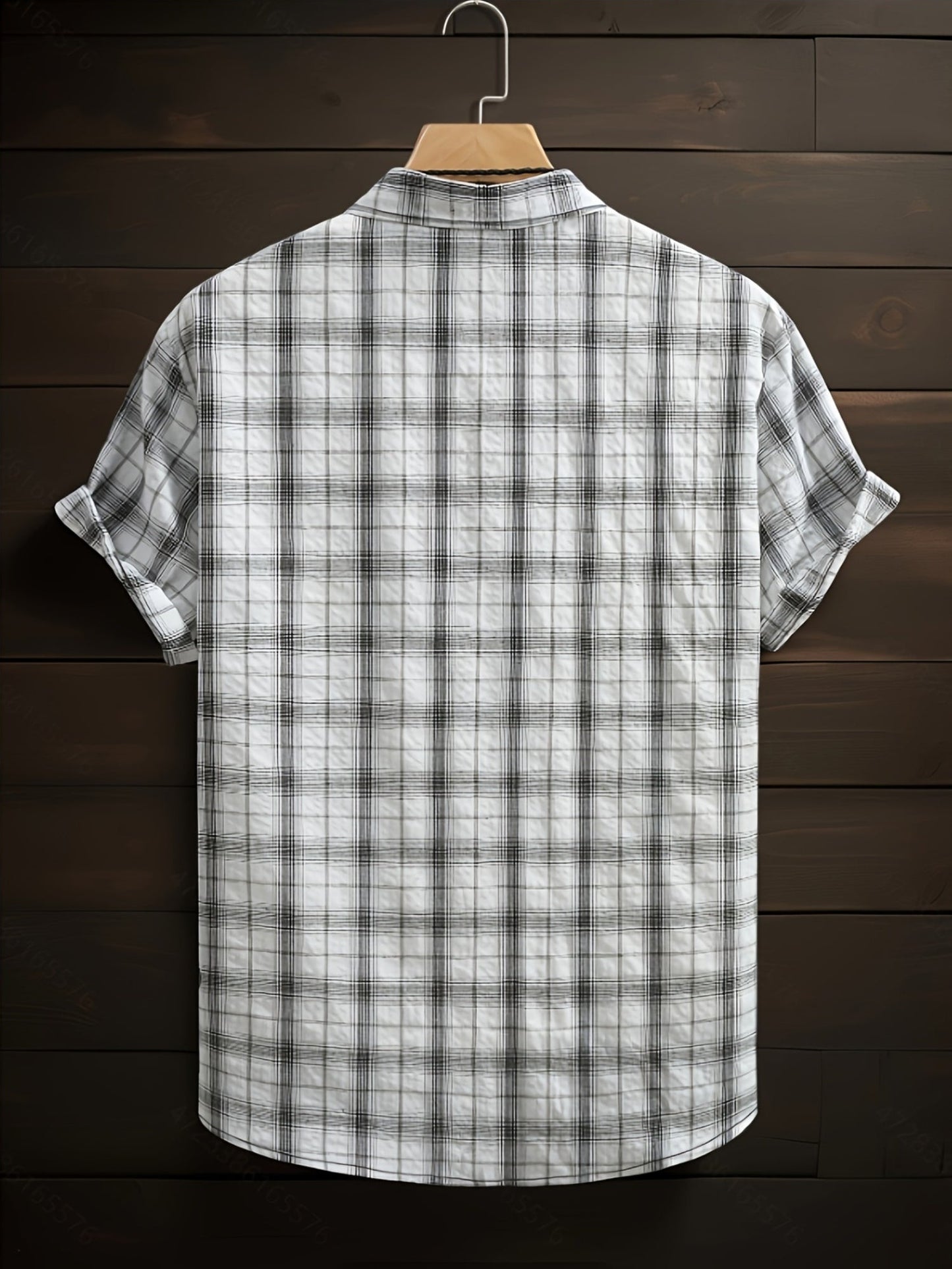 Chemise décontractée à carreaux pour homme – Style estival polyvalent