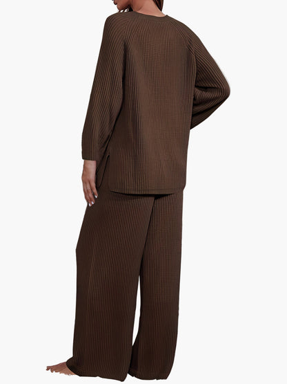 Ensemble Femme Décontracté Pull Large et Pantalon Ample Pour Détente ou Maison