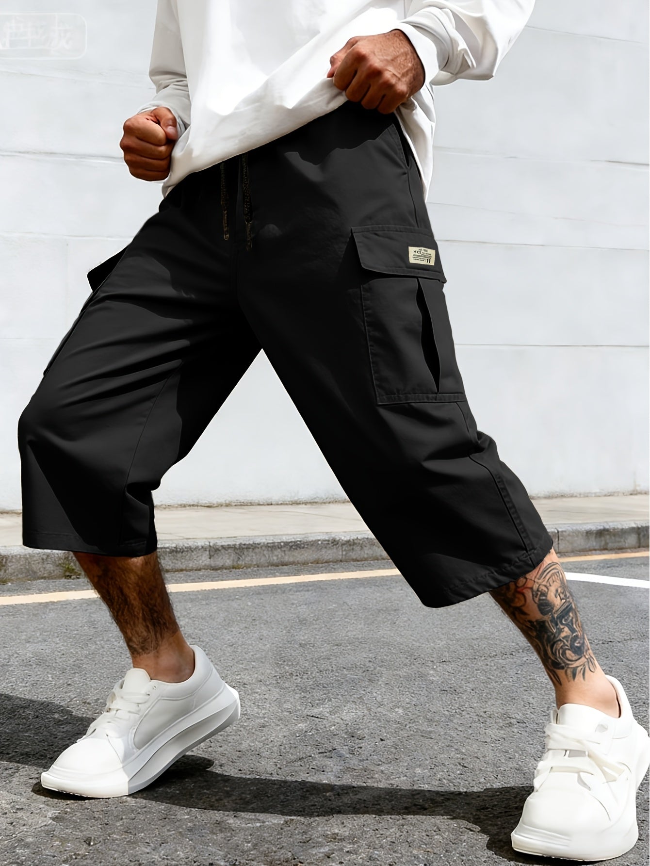 Bermuda cargo décontractée pour homme, style urbain polyvalent