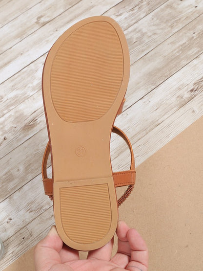 Hannah – Sandales Plates Ouvertes à Bout Ronde pour Femme