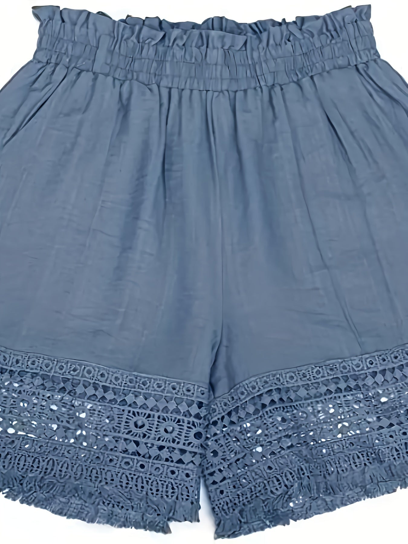 Shorts femme style bohème à taille froncée pour l'été, idéal pour les vacances et le quotidien