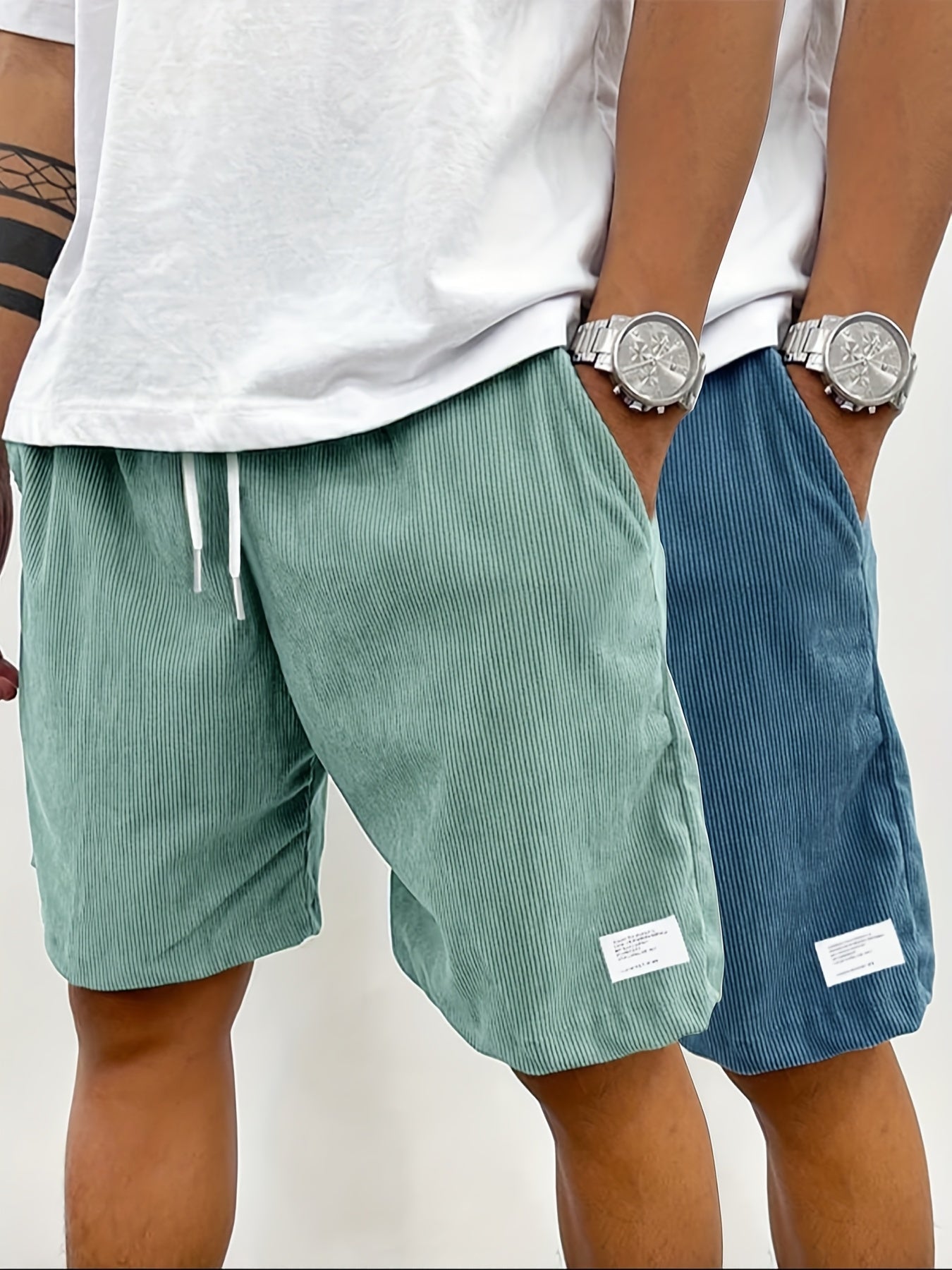 Short vintage décontracté pour homme avec poches – Style urbain idéal pour l'été et les loisirs