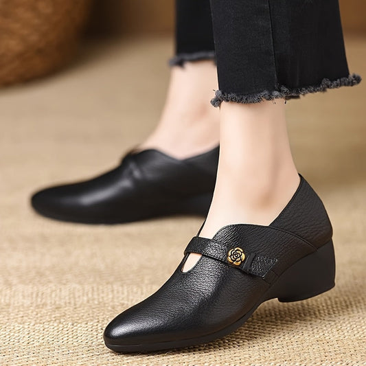 Scarpe vintage con tacco basso da donna stile Mary Jane eleganti