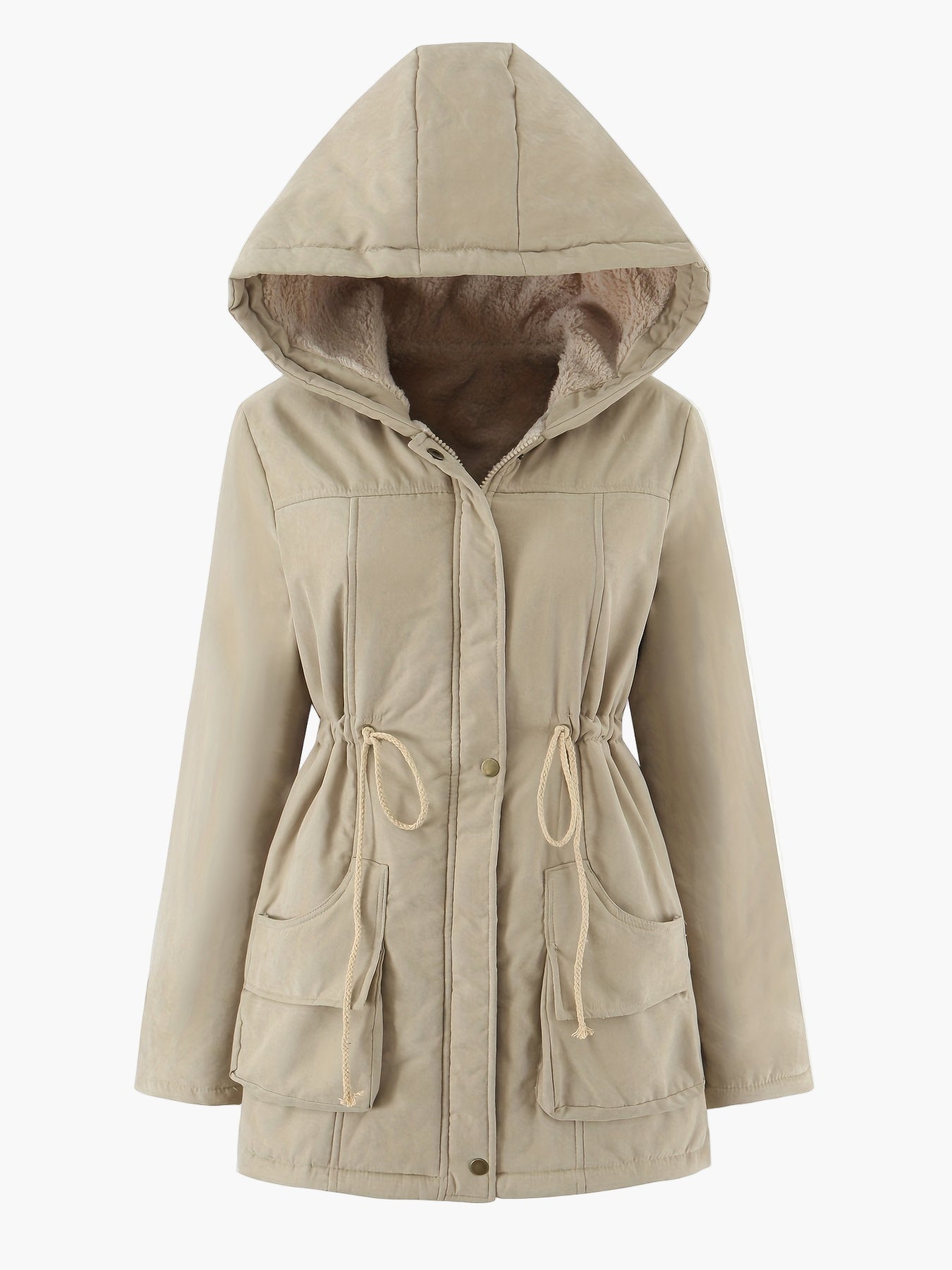 Parka femme à capuche style décontracté pour l'hiver