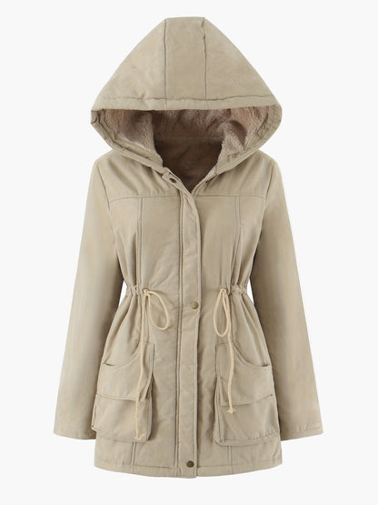 Parka femme à capuche style décontracté pour l'hiver