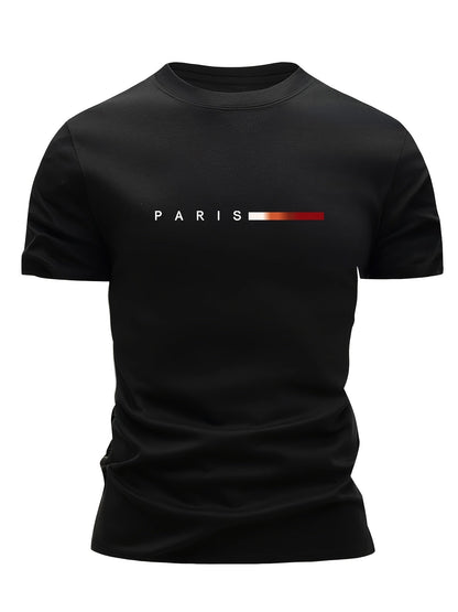 Lot de 3 T-shirts Homme Style Moderne "PARIS" – Idéal Pour le Quotidien et le Sport