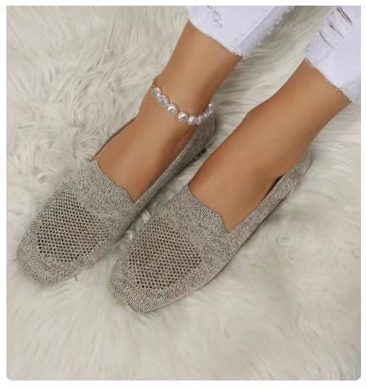 Juliet – Chaussures à Talon Plat Tissées Volantes pour Femmes